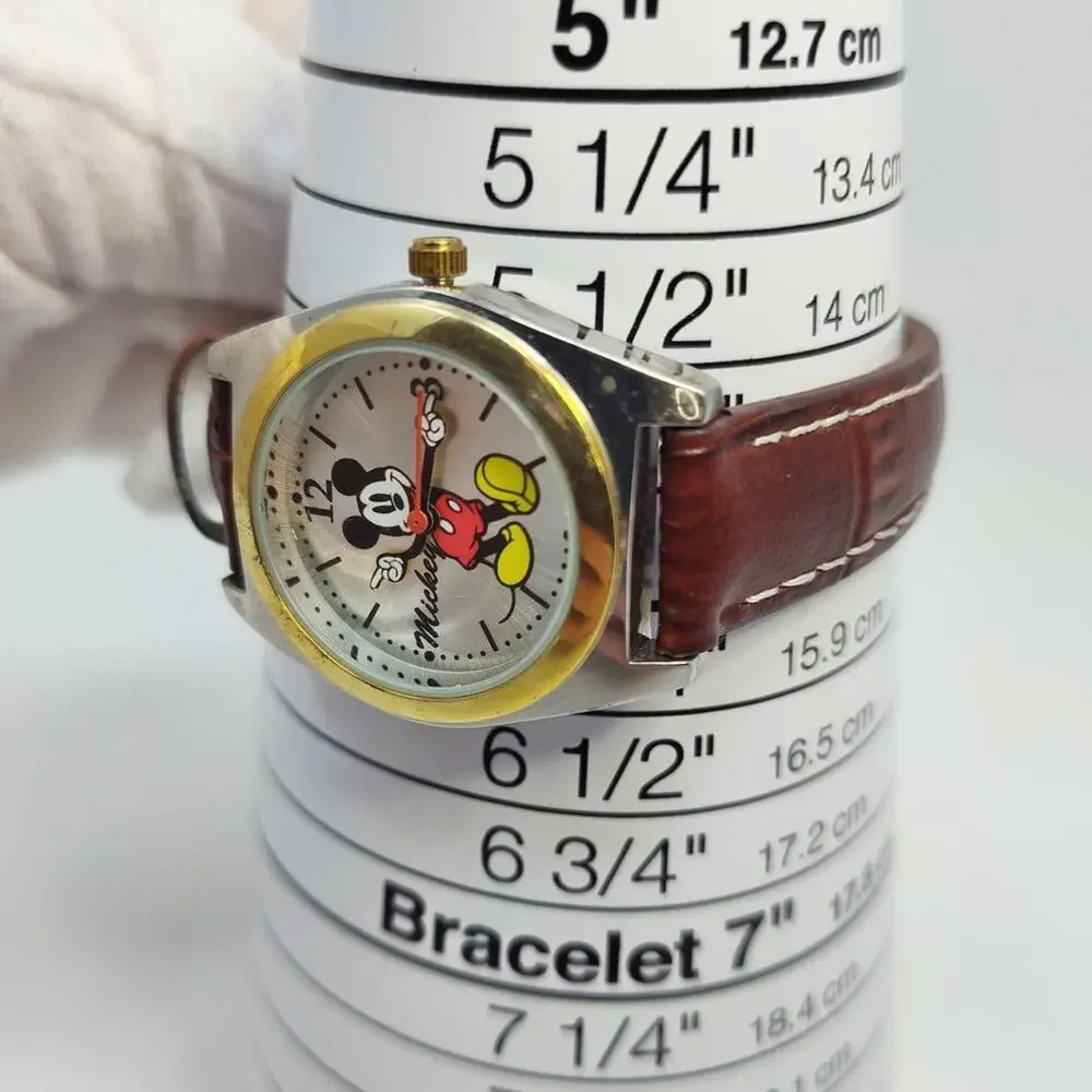 Disney Mickey Mouse Analog Watch Silver/Gold Face